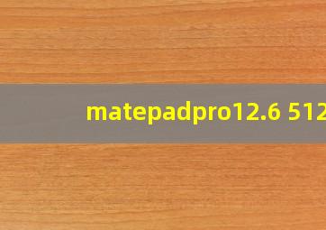 matepadpro12.6 512g